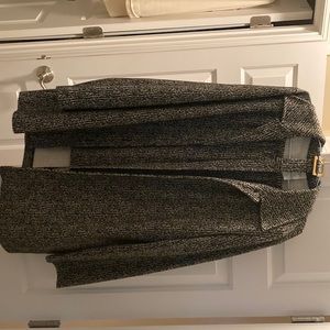 Black and white suit with matching belt